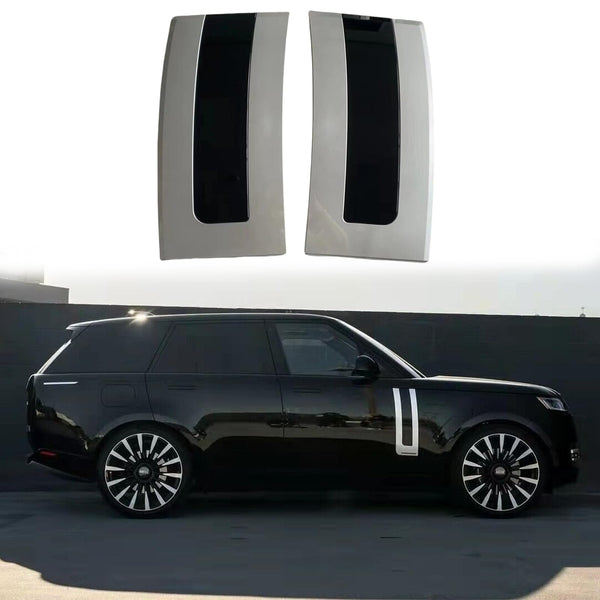 BUFEETERS Door Side Fender Vent Molding Cover Trim Fit For 2013-2022 Land Rover Range Rover Updated To 2023,Black&Silver