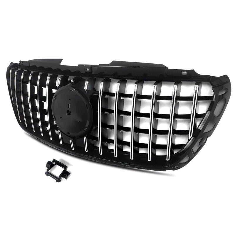 BUFEETERS  Front Bumper Upper Grille Fit For Mercedes Benz Sprinter W907 W910 2018 2019 2020 2021 2022 2023,GT Style,Chrome&Black