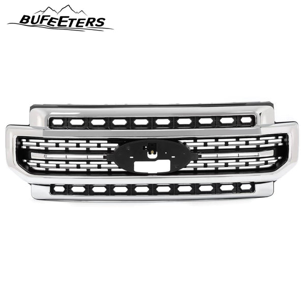 BUFEETERS  Front Bumper Upper Grille Fit For 2020 2021 2022 Ford F-250 F-350 Super Duty,Factory Style,Chrome&Black