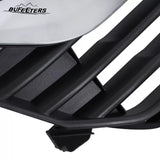BUFEETERS Front Bumper Upper Grille W/Chrome Headlight Eyelid Molding Fit For 2018 2019 2020 2021 Honda Odyssey,Mesh Style,Chrome&Matte Black