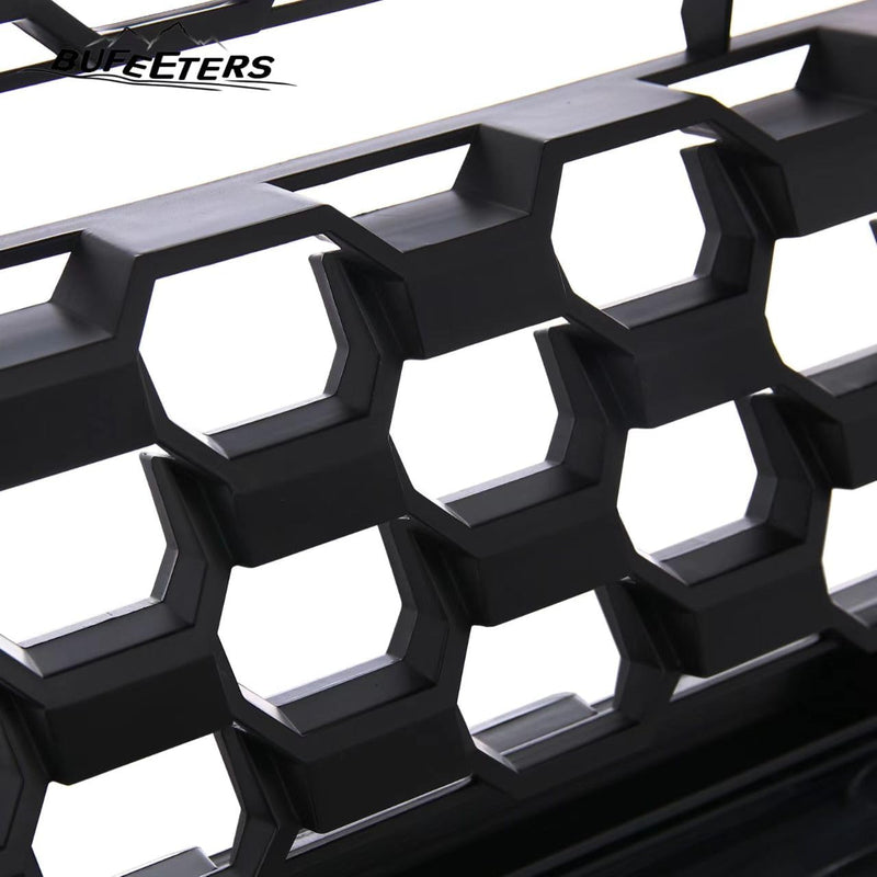 BUFEETERS Front Bumper Upper Grille Fit For 2014 2015 2016 2017 2018 2019 2020 Toyota Tundra,Honeycomb Style,Chrome&Matte Black
