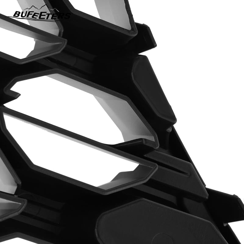 BUFEETERS   Front Bumper Grille W/ Camera Hole Fit For 2019 2020 Hyundai Santa Fe,Full Black