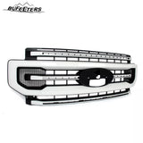 BUFEETERS Front Bumper Upper Grille Fit For 2020 2021 2022 F-250 F-350 F-450 F-550 Super Duty,Platinum Style,Oxford White&Matte Black