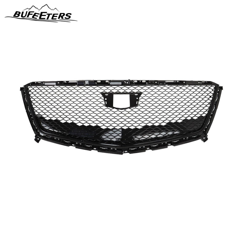 BUFEETERS   Front Bumper Upper Grille Fit For 2016 2017 2018 2019 2020 2021 Cadillac XT5,Mesh Style,Gloss Black