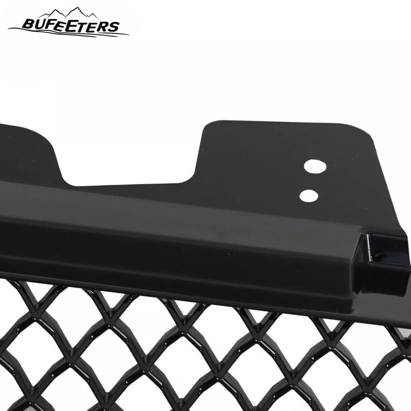 BUFEETERS  Front Bumper Upper Grille Fit For 2008 2009 2010 2011 2012 2013 Cadillac CTS,Mesh Style,Gloss Black