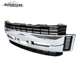 BUFEETERS Front Bumper Upper Grille Fit For 2017 2018 2019 F-250 F-350 F-450 F-550 Super Duty,XL Style,Chrome&Black