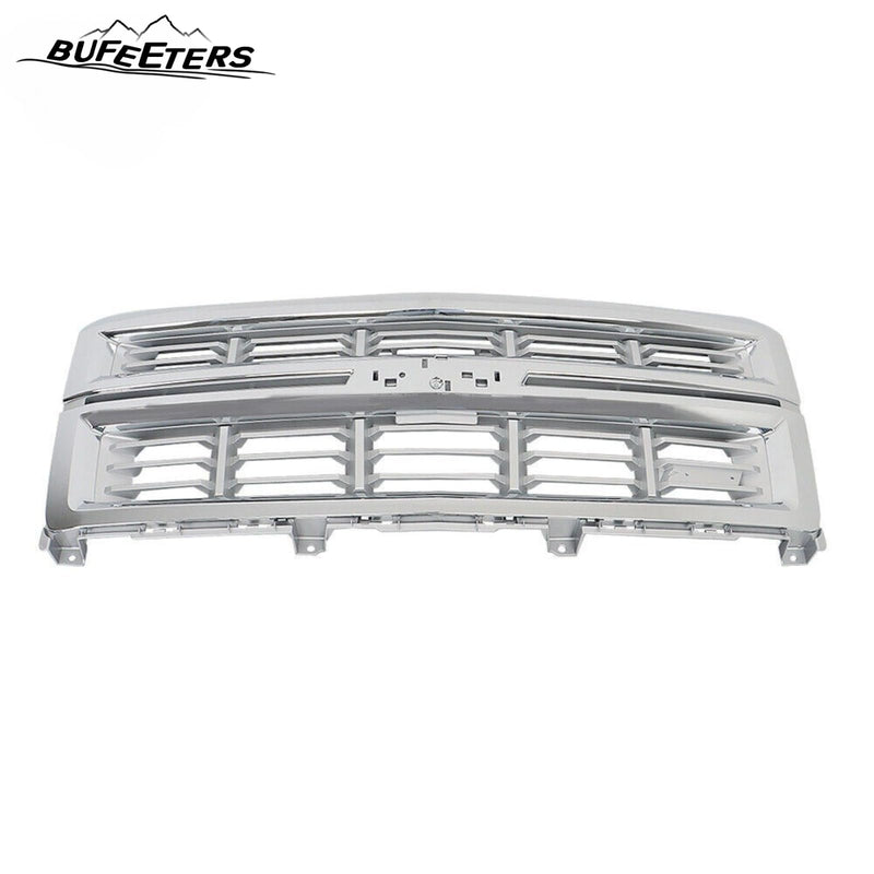 BUFEETERS Front Bumper Upper Chrome Grille Fit For 2014 2015 Chevy Silverado 1500