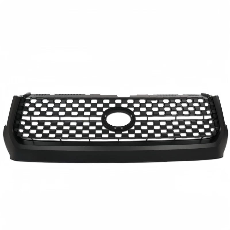 BUFEETERS  Front Grille Grill & Hood Bulge  Fit For 2014 2015 2016 2017 2018 2019 2020 Toyota Tundra  2pc kit,Matte Black