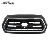 BUFEETERS Front Bumper Upper Grille Fit For 2018 2019 2020 2021 2022 Toyota Tacoma,Chrome&Black