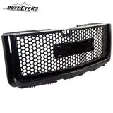 BUFEETERS Front Bumper Upper Grille Fit For 2007 2008 2009 2010 2011 2012 2013 GMC Sierra 1500,Denali Style,Gloss Black