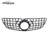 BUFEETERS  Front Bumper Upper Grille W/Camera Hole Fit For 2016 2017 2018 2019 Mercedes-Benz X166 GLS-Class,GT R Style,Chrome&Black