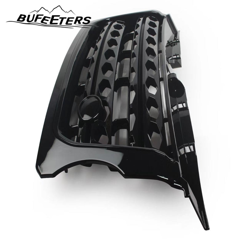 BUFEETERS Front Bumper Upper Grille Fit For 2014 2015 2016 Land Rover LR4 Discovery 4 L319,Mesh Style,Gloss Black