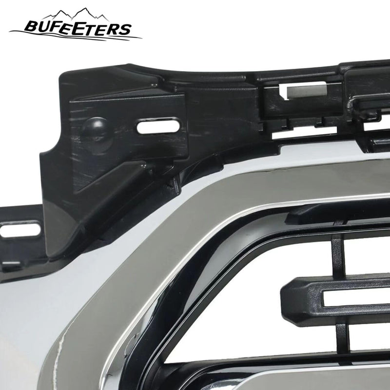 BUFEETERS Front Bumper Upper Grille Fit For 2021 2022 Ford F150 XLT,Horizontal Billet Style,Chrome&Black
