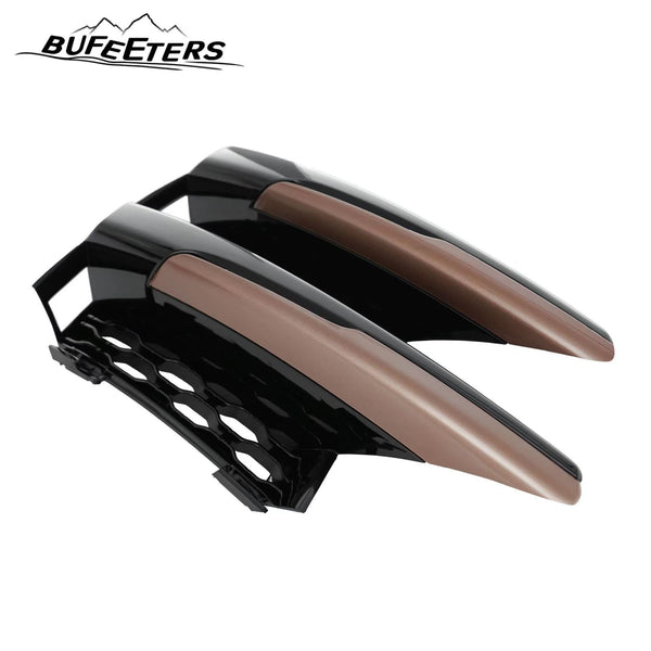 BUFEETERS 1 Pair Front Bumper Fog Lamp Black  Grille Cover Fit For 2018 2019 2020 2021 Land Rover Range Rover Velar