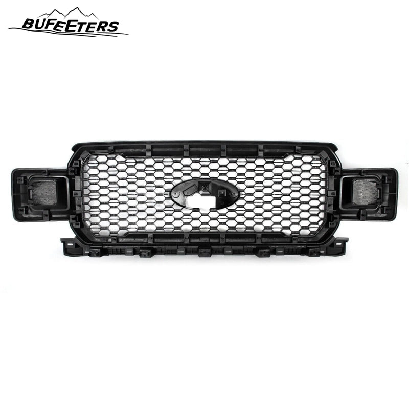 BUFEETERS  Front Upper Grille Grill Assembly Fit For 2018 2019 2020 Ford F-150,Honeycomb Style,Agate Black