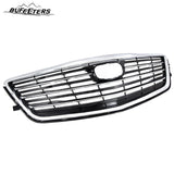 BUFEETERS  Front Bumper Upper Grille W/o Camera Hole Fit For 2016 2017 2018 Cadillac CT6,Factory Style,Chrome&Black