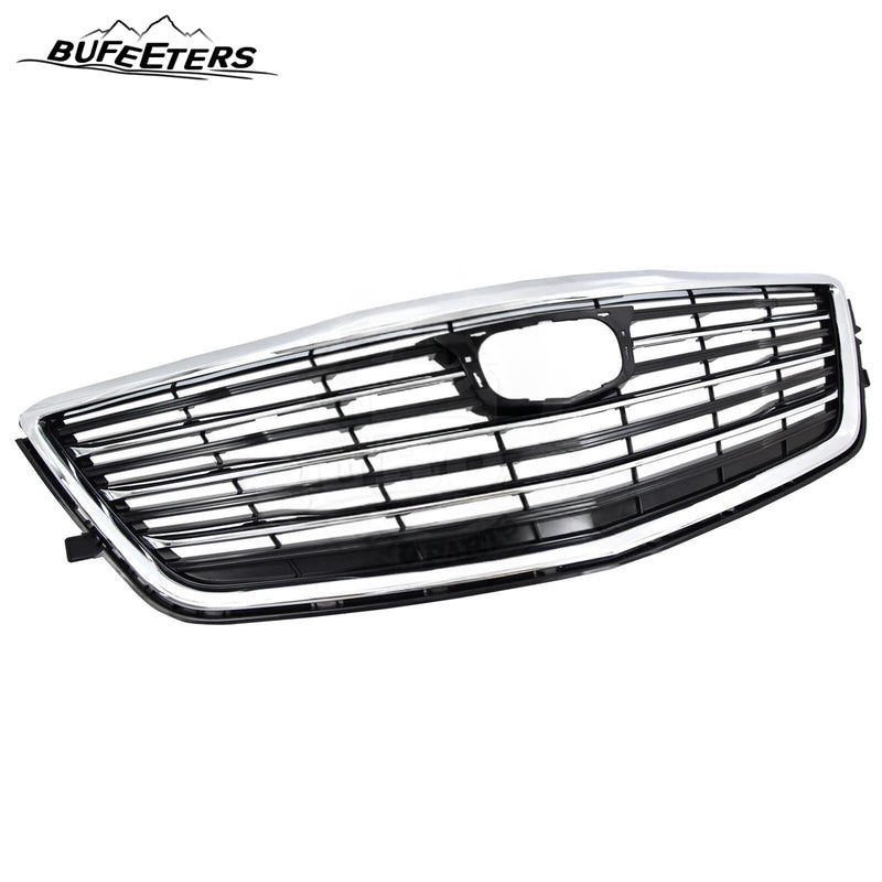 BUFEETERS  Front Bumper Upper Grille W/o Camera Hole Fit For 2016 2017 2018 Cadillac CT6,Factory Style,Chrome&Black
