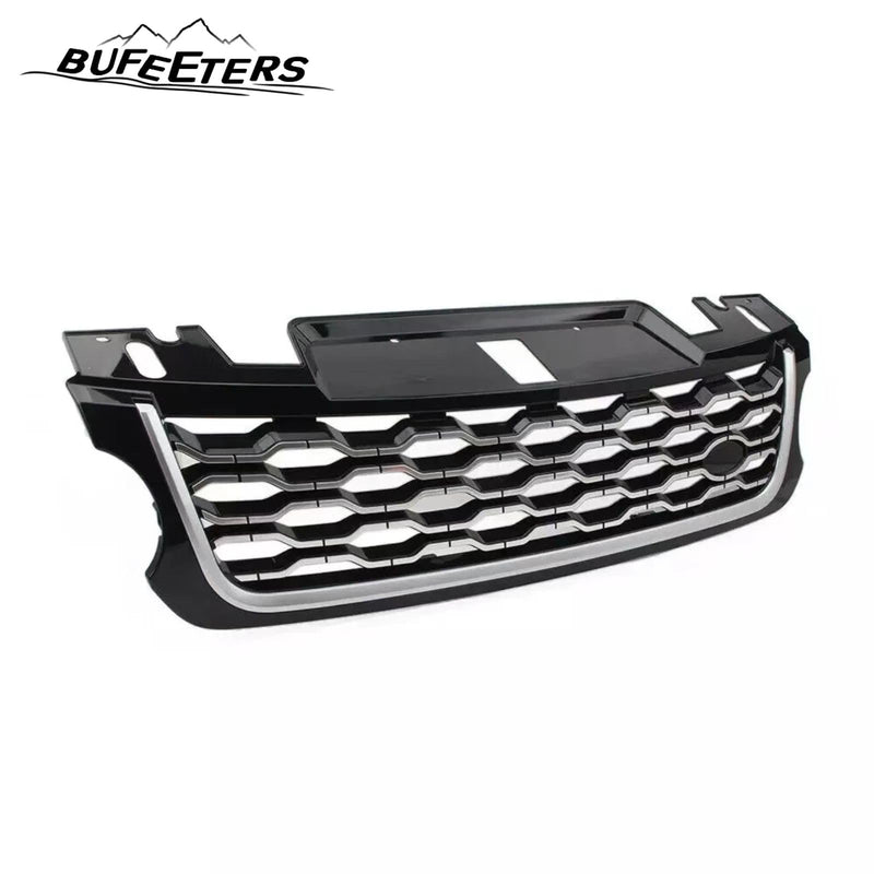 BUFEETERS Front Bumper Upper Grille Fit For 2014 2015 2016 2017 Range Rover Sport,Honeycomb Style,Silver