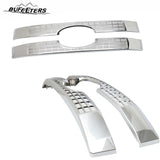 BUFEETERS Chrome Front Bumper Guard Insert Mesh Grille Body Kit Fit For 2017 2018 2019 F-250 F-350 F-450 F-550 Super Duty,Platinum Style