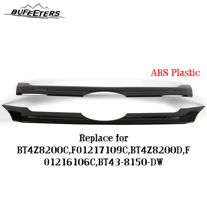 BUFEETERS 2PCS Front Upper&Center Grille Set Fit For 2011 2012 2013 2014 Ford Edge,Factory Style,Gloss Black