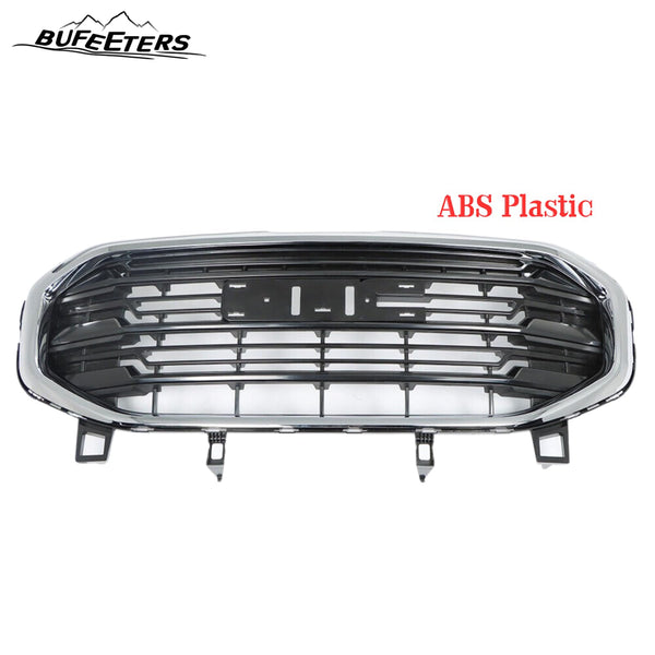 BUFEETERS Front Bumper Upper Grille Fit For 2018 2019 2020 2021 GMC Terrain SLT SLE,Mesh Style,Black&Chrome