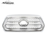 BUFEETERS Front Bumper Upper Chrome Grille Assembly Fit For 2016 2017 2018 2019 2020 2021 2022 Toyota Tacoma,Mesh Style,Chrome&Silver