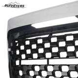 BUFEETERS Front Bumper Upper Grille Fit For 2014 2015 2016 2017 2018 2019 2020 Toyota Tundra,Honeycomb Style,Chrome&Matte Black