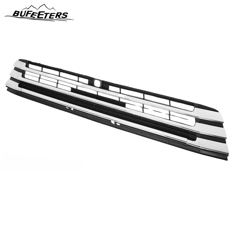BUFEETERS Front Bumper Upper + Lower Grille w/Camera Hole Fit For 2017 2018 2019 Toyota Highlander,Factory Style,Chrome&Black