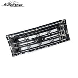 BUFEETERS Front Bumper Upper Grille Fit For 2009 2010 2011 2012 2013 2014 Ford F150 F-150,Factory Platinum Style,Satin Aluminum&Matte Black