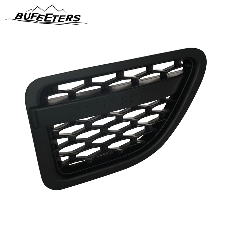 BUFEETERS  Grille Air Side Vent Set Fit For Range Rover Sport 2006 2007 2008 2009,Mesh Style,Matte Black