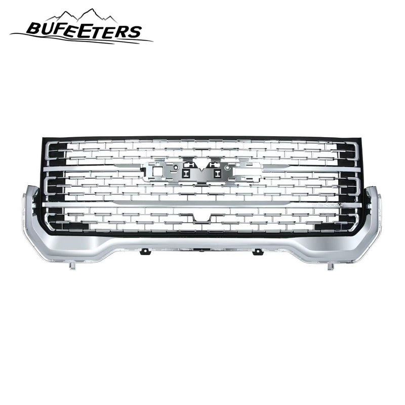 BUFEETERS Front Bumper Upper Chrome Grille Fit For 2020 2021 2022 2023 GMC Acadia Denali,Factory Style