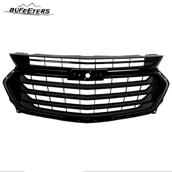 BUFEETERS Front Bumper Upper Grille Fit For 2018 2019 2020 2021 Chevrolet Traverse,Horizontal Billet Style,Gloss Black
