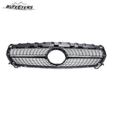 BUFEETERS Front Upper Grille W/o Camera Hole Fit For 2013 2014 2015 2016 Benz C117 W117 CLA-CLASS CLA180 200 250 45 AMG,Diamond Style,Chrome&Black