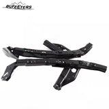 BUFEETERS  11PCS Front Grille Foglight&Bezels&Brackets Set Fit For 2013 2014 2015 Honda Civic Sedan,Factory Style,Chrome&Black