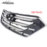 BUFEETERS    Front Bumper Upper Grille Fit For 2013 2014 2015 2016 Hyundai Santa Fe Sport,Chrome&Black