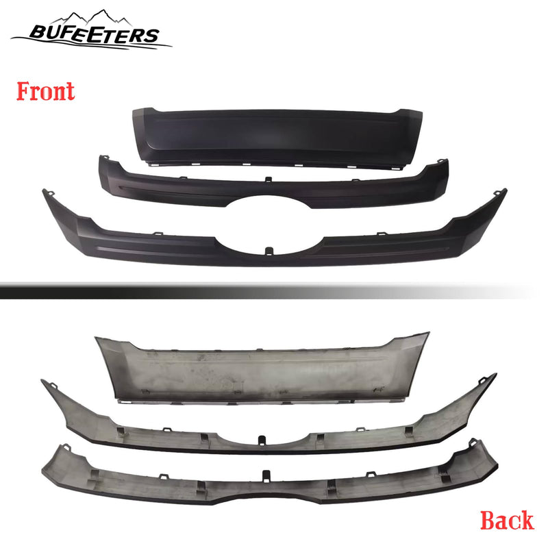 BUFEETERS 3PCS Front Upper & Center & Lower Grille Fit For 2011 2012 2013 2014 Ford Edge,Factory Style,Matte Black