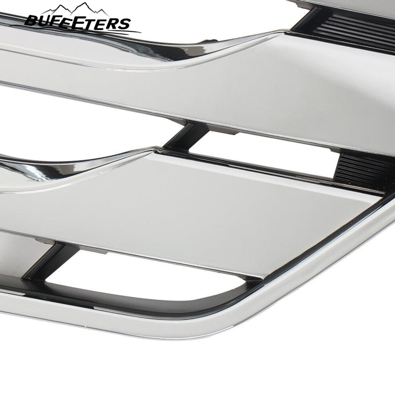 BUFEETERS    Front Upper Grille Fog Light Bezels Set Fit For 2013 2014 2015 2016 Hyundai Santa Fe Sport,
Horizontal Billet Style,Chrome&Black