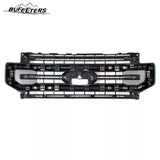 BUFEETERS Front Bumper Upper Grille Fit For 2020 2021 2022 F-250 F-350 F-450 F-550 Super Duty,Platinum Style,PQ-Race Red&Matte Black