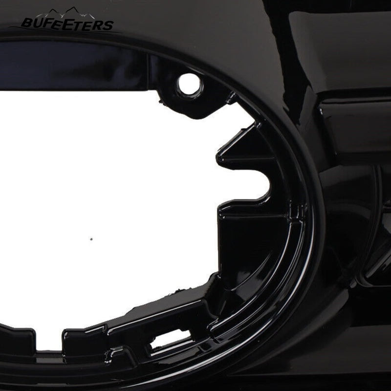 BUFEETERS Front Upper and Lower Grille w/O Camera Hole Fit For 2017 2018 2019 Toyota Highlander,Factory Style,Gloss Black