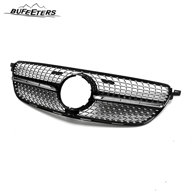 BUFEETERS  Front Bumper Upper Grille Fit For 2015 2016 2017 2018  2019 Mercedes Benz GLE Coupe Sport C292 ,Diamond Style,Black