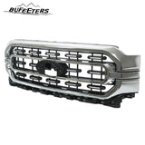 BUFEETERS Front Bumper Upper Grille Fit For 2021 2022 Ford F150 XLT,Horizontal Billet Style,Chrome&Black