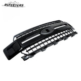 BUFEETERS  Front Bumper Upper Grille Fit For 2018 2019 2020 Ford F-150 XLT XL,Horizontal Bar Style,Gloss Black