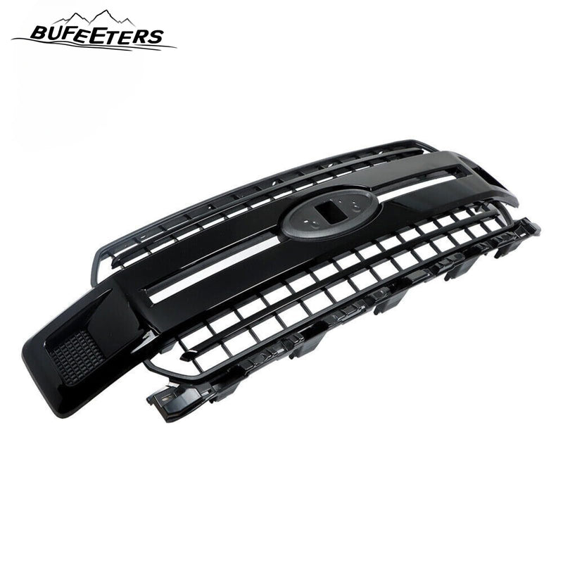BUFEETERS  Front Bumper Upper Grille Fit For 2018 2019 2020 Ford F-150 XLT XL,Horizontal Bar Style,Gloss Black