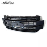 BUFEETERS Front Bumper Upper Grille Fit For 2017 2018 2019 F-250 F-350 F-450 F-550 Super Duty,Platinum Style,N1 Blue Jeans&Matte Black