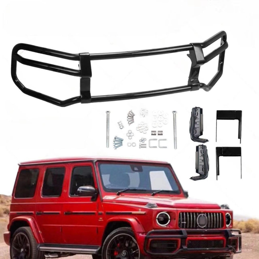 BUFEETERS  Black Guard Brush Grille AMG Bumper W464 G500 Bull Bar Fit For 2019 2020 2021 2022 2023 G63