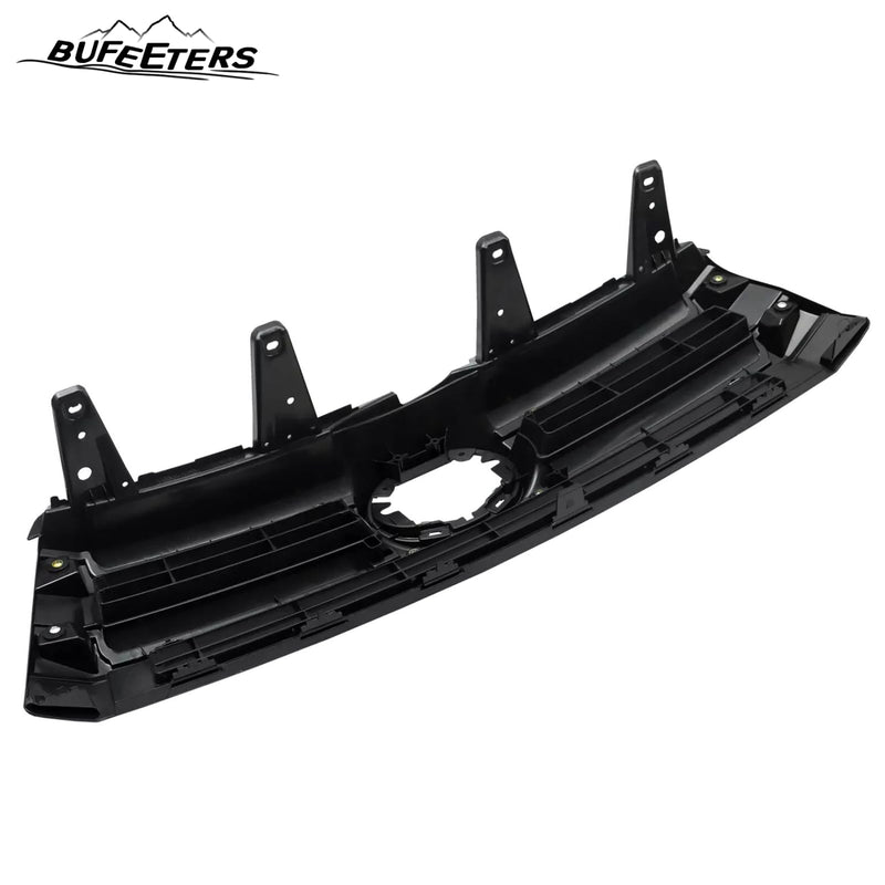 BUFEETERS Front Bumper Upper + Lower Grille w/O Camera Hole Fit For 2017 2018 2019 Toyota Highlander,Mesh Style,Chrome&Black
