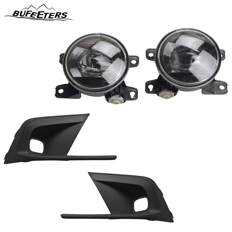 BUFEETERS  17PCS Front Grille/LED Fog Lamp/Headlight Trim/Bracket Fit For 2022 2023 Honda Civic Sedan,Factory Style,Black