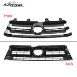 BUFEETERS Front Bumper Upper + Lower Grille w/Camera Hole Fit For 2017 2018 2019 Toyota Highlander,Factory Style,Chrome&Black