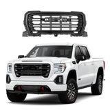 BUFEETERS Front Bumper Upper Grille  Fit For 2019 2020 2021 GMC Sierra1500,Gloss Black