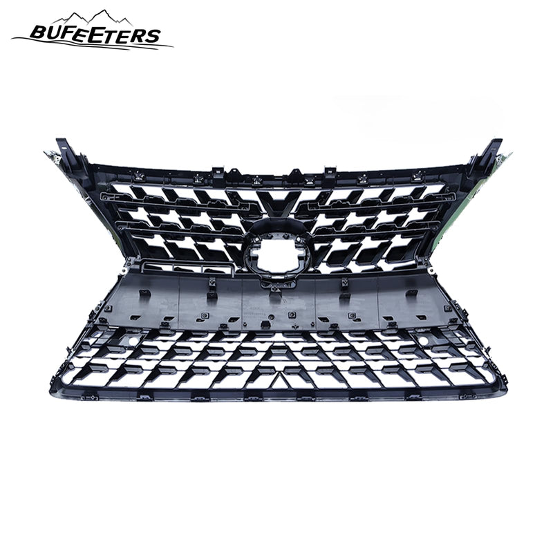 BUFEETERS Front Upper Grille Fit For 2014 2015 2016 2017 2018 2019 2020 2021 2022 LEXUS GX460,Mesh Style,Black W/Chrome Frame